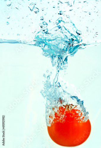 tomato fall in the water