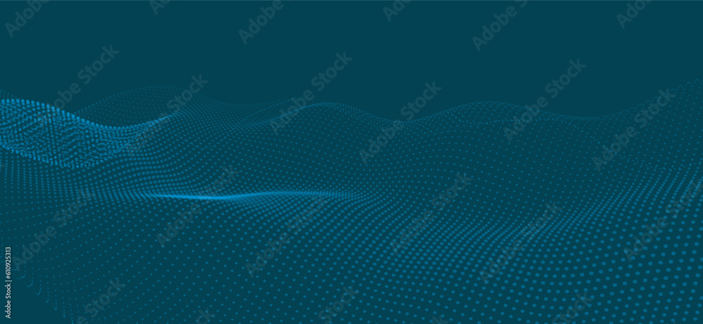 Abstract digital wave of particles. Futuristic point wave. Technology background vector. 3D rendering. Abstract digital wave of particles. Futuristic point wave. Technology background vector. 3D rendering.