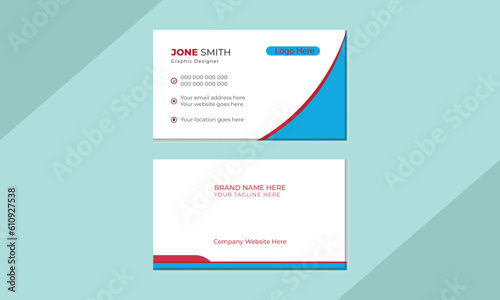 Modern creative business card and name card,horizontal simple clean template vector design, layout in rectangle size.