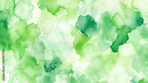 緑色の水彩背景　Generative AI