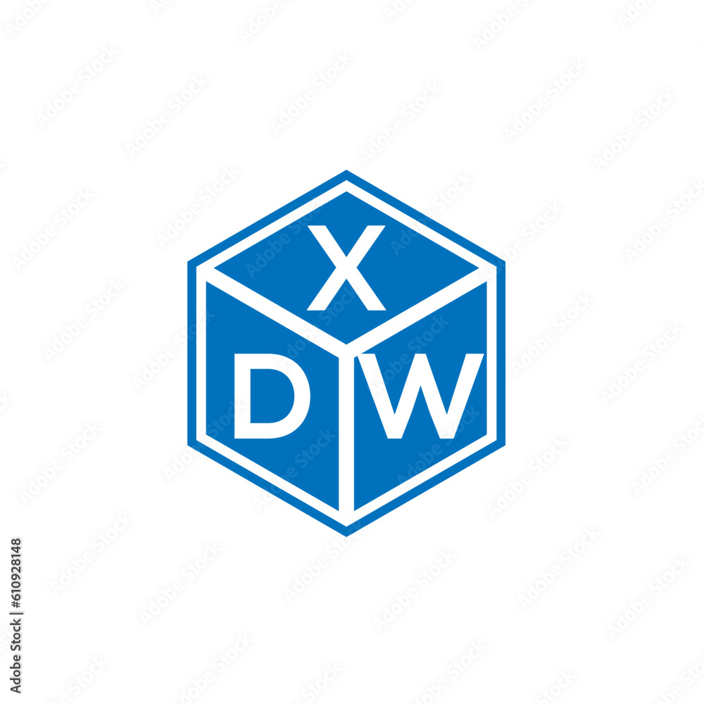 XDW letter logo design on white background. XDW creative initials letter logo concept. XDW letter design.
