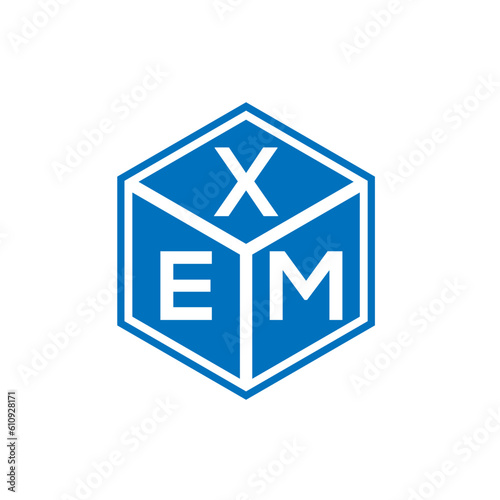 XEM letter logo design on white background. XEM creative initials letter logo concept. XEM letter design.
 photo