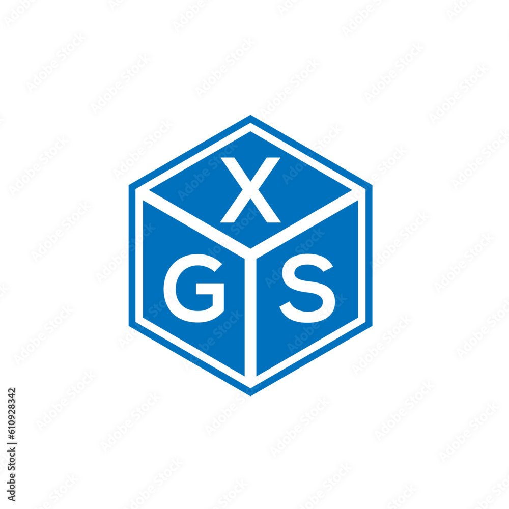XGS letter logo design on white background. XGS creative initials letter logo concept. XGS letter design.
