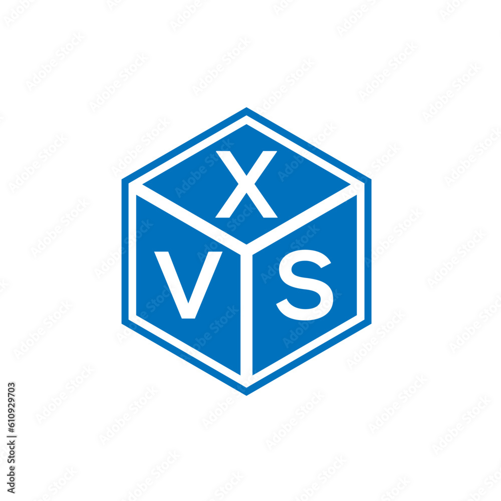 XVS letter logo design on black background. XVS creative initials letter logo concept. XVS letter design.
