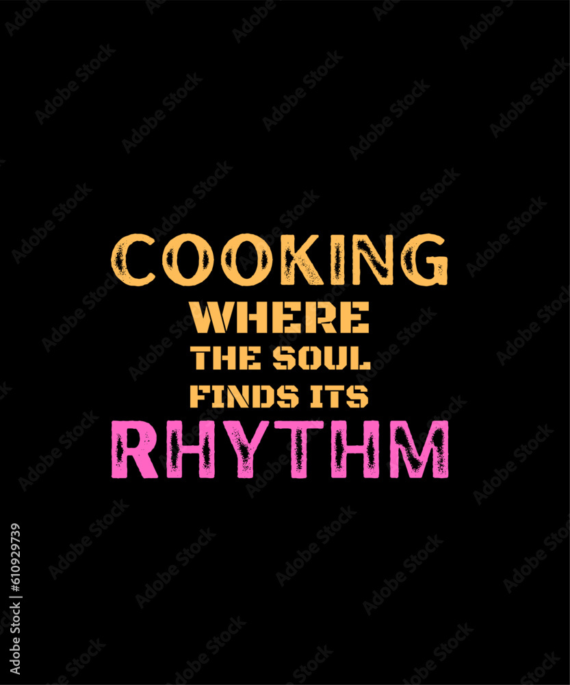 Cooking Typography T shirt Design