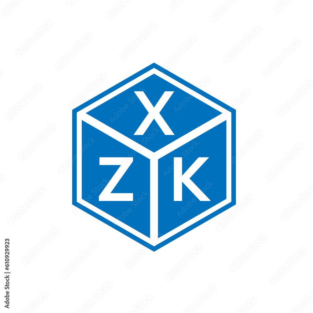 XZK letter logo design on black background. XZK creative initials letter logo concept. XZK letter design.
