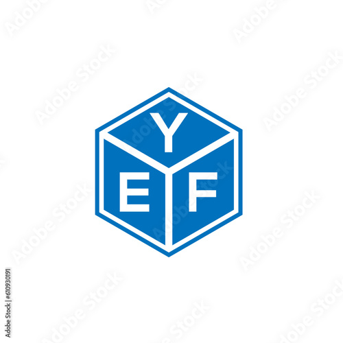 YEF letter logo design on black background. YEF creative initials letter logo concept. YEF letter design. 