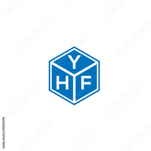 YHF letter logo design on white background. YHF creative initials letter logo concept. YHF letter design. 