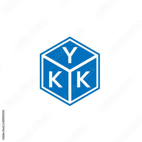 YKK letter logo design on white background. YKK creative initials letter logo concept. YKK letter design. 