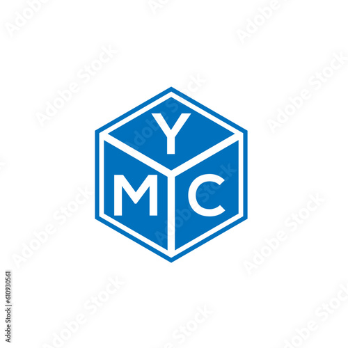 YMC letter logo design on white background. YMC creative initials letter logo concept. YMC letter design.
