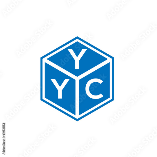 YYC letter logo design on white background. YYC creative initials letter logo concept. YYC letter design.
