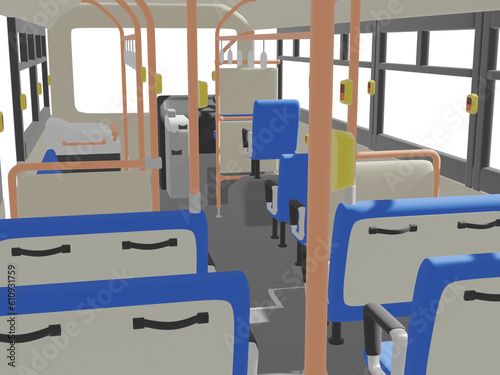 バス車内　3D