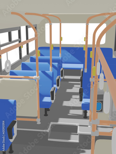 バス車内　3D
