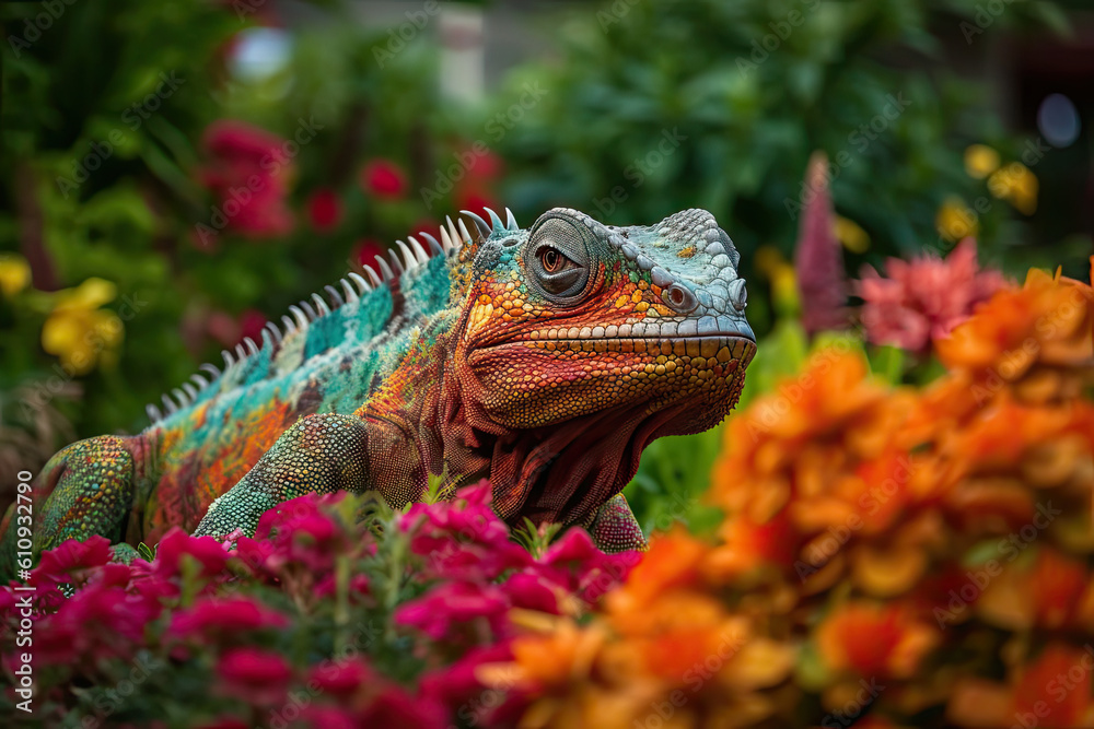 Obraz premium Nestled Chameleon