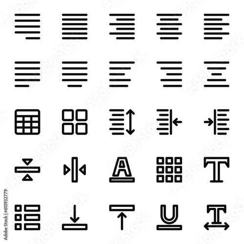 Outline icon for Alignment