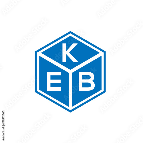 KEB letter logo design on white background. KEB creative initials letter logo concept. KEB letter design.
