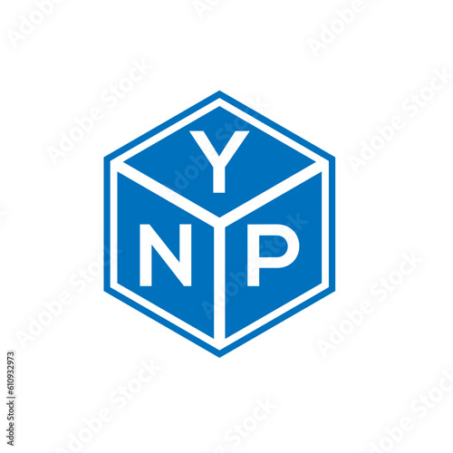 YNP letter logo design on white background. YNP creative initials letter logo concept. YNP letter design.
 photo