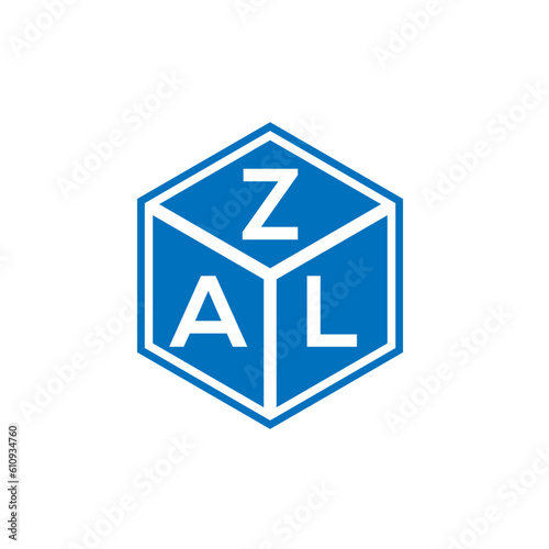 ZAL letter logo design on white background. ZAL creative initials letter logo concept. ZAL letter design.
