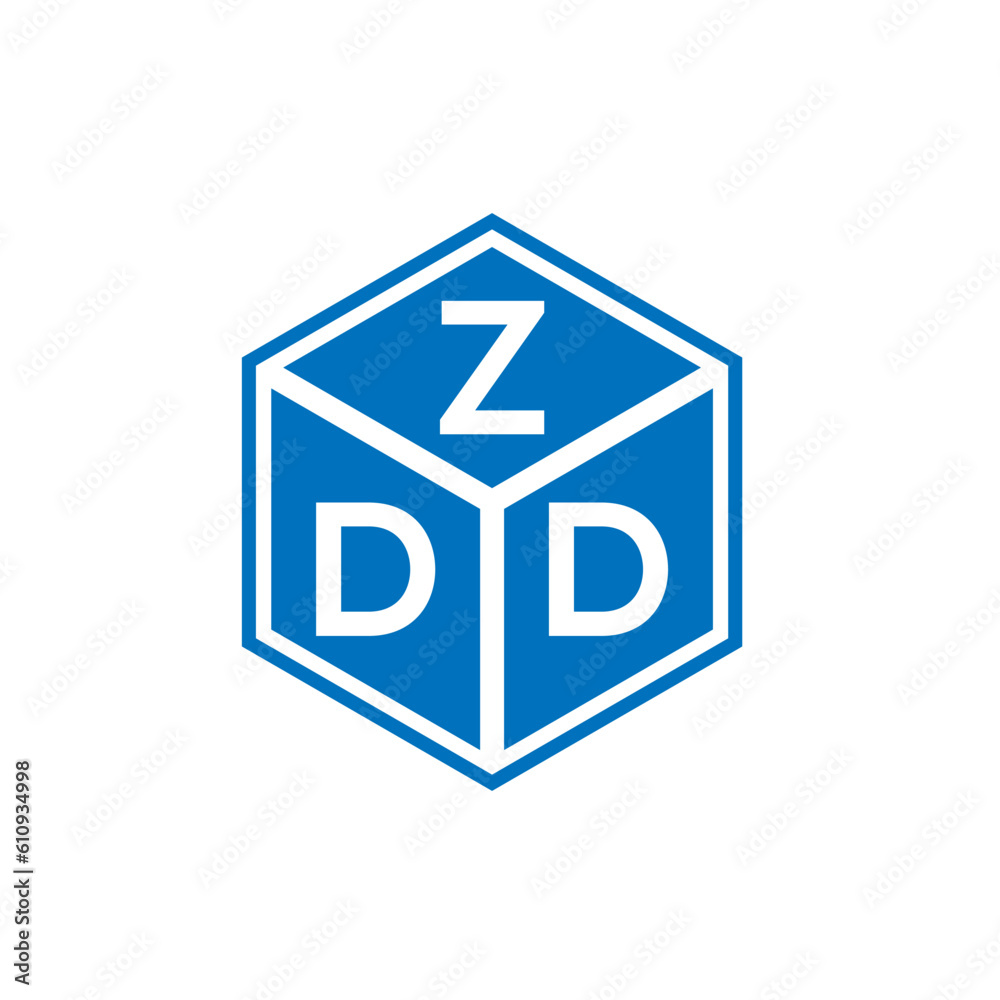 ZDD letter logo design on white background. ZDD creative initials letter logo concept. ZDD letter design.

