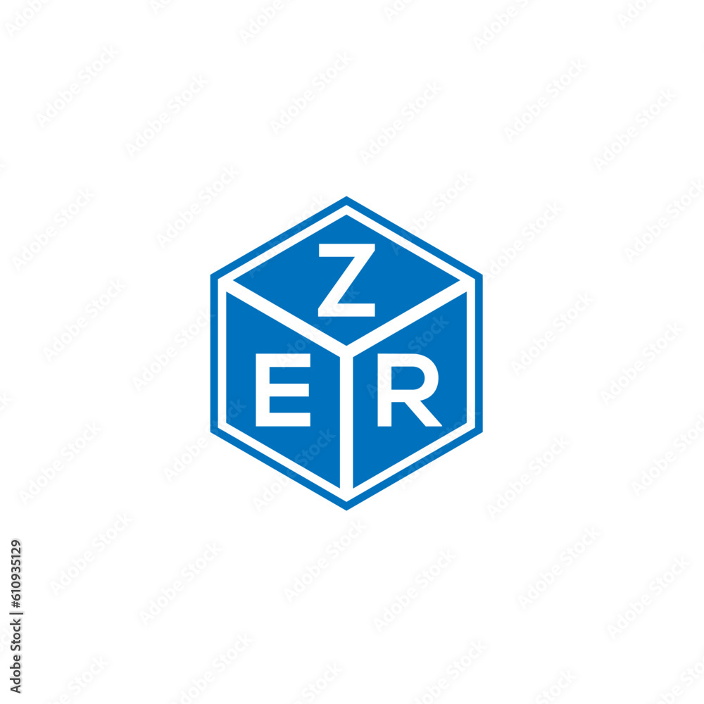 ZER letter logo design on white background. ZER creative initials letter logo concept. ZER letter design.
