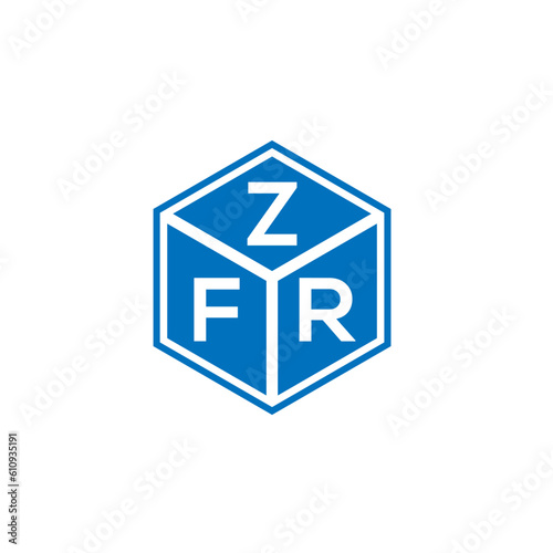 ZFR letter logo design on white background. ZFR creative initials letter logo concept. ZFR letter design. 