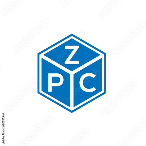 ZPC letter logo design on white background. ZPC creative initials letter logo concept. ZPC letter design.
