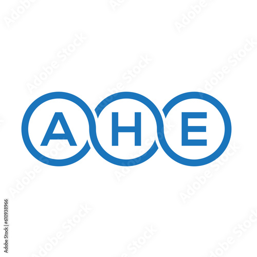 AHE letter logo design on white background. AHE creative initials letter logo concept. AHE letter design.
 photo