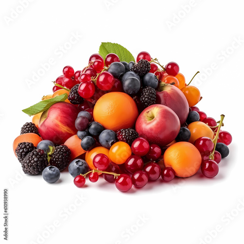 Fruits isolated white