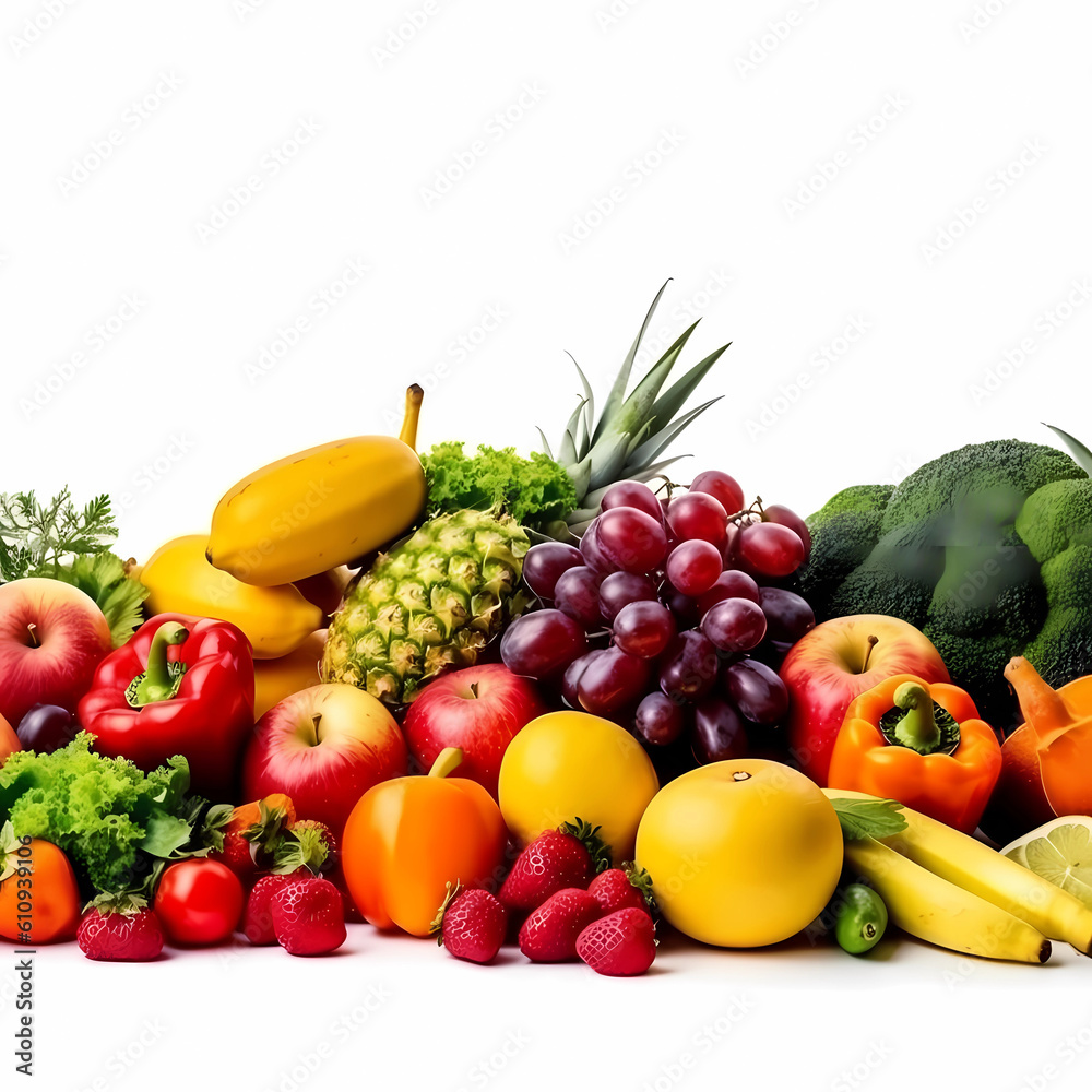 Fruits isolated white