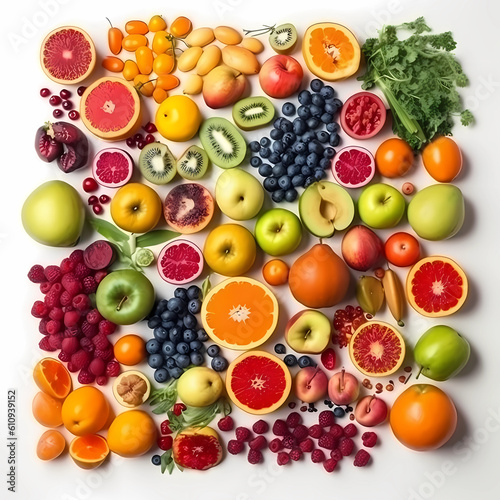 Fruits isolated white