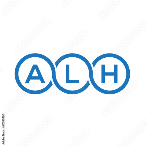ALH letter logo design on white background. ALH creative initials letter logo concept. ALH letter design.
 photo