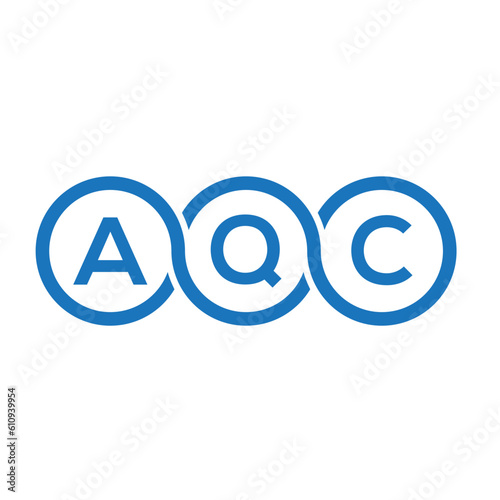 AQC letter logo design on white background. AQC creative initials letter logo concept. AQC letter design.
 photo