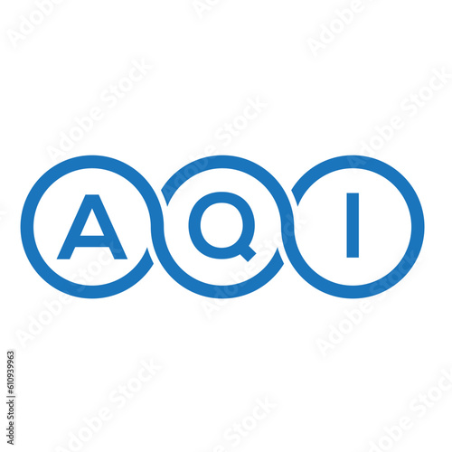 AQI letter logo design on white background. AQI creative initials letter logo concept. AQI letter design.
