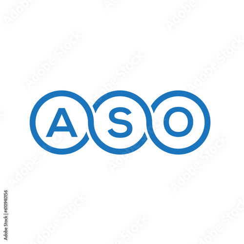 ASO letter logo design on white background. ASO creative initials letter logo concept. ASO letter design.
