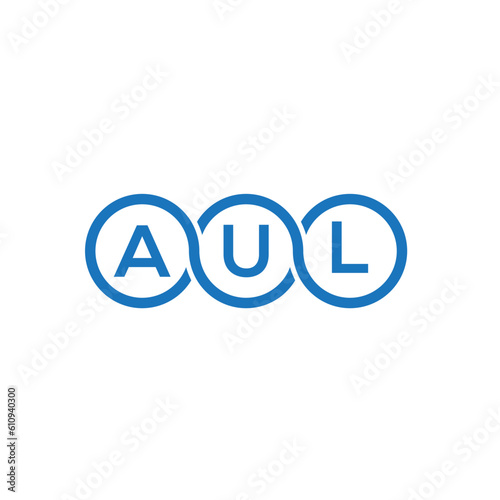 AUL letter logo design on white background. AUL creative initials letter logo concept. AUL letter design. 