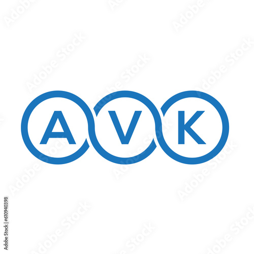 AVK letter logo design on white background. AVK creative initials letter logo concept. AVK letter design.
