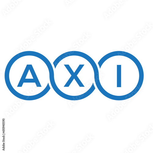 AXi letter logo design on white background. AXi creative initials letter logo concept. AXi letter design.
 photo