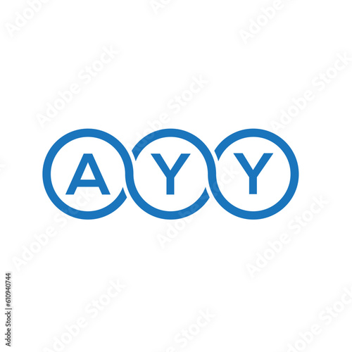 AYY letter logo design on white background. AYY creative initials letter logo concept. AYY letter design.
 photo