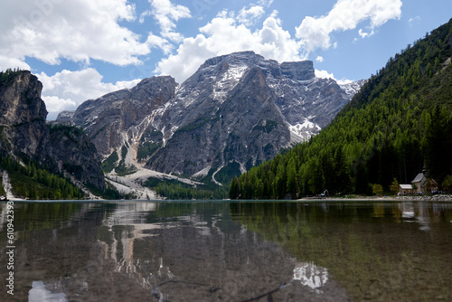 Dolomite Mountains, Clouds and Lakes