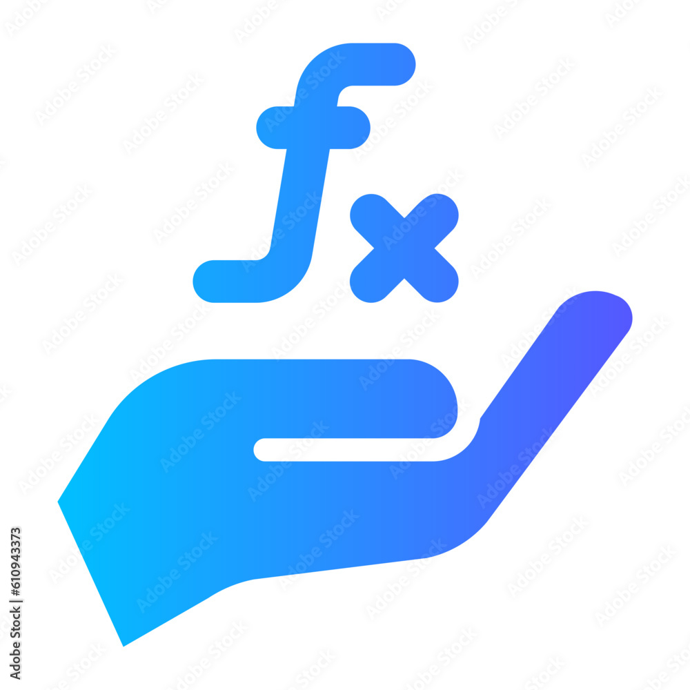 Fototapeta premium hand gradient icon