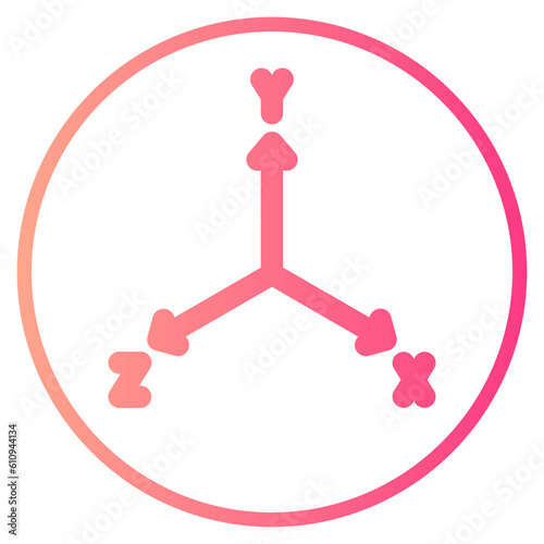 coordinates gradient icon