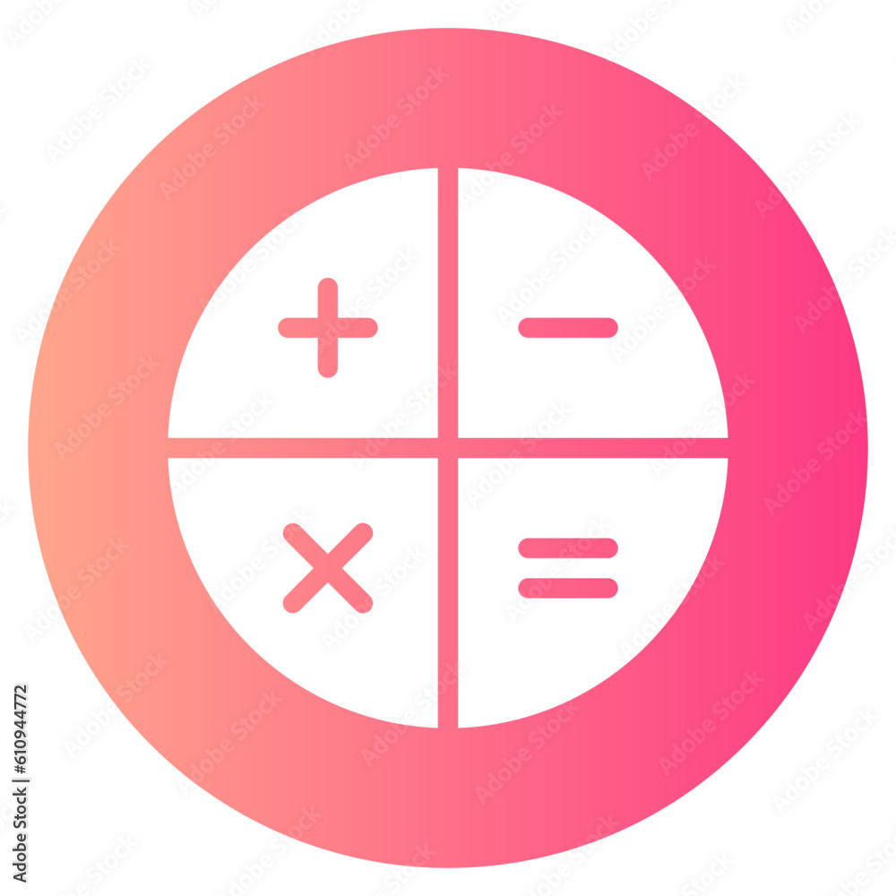 Obraz premium calculator gradient icon