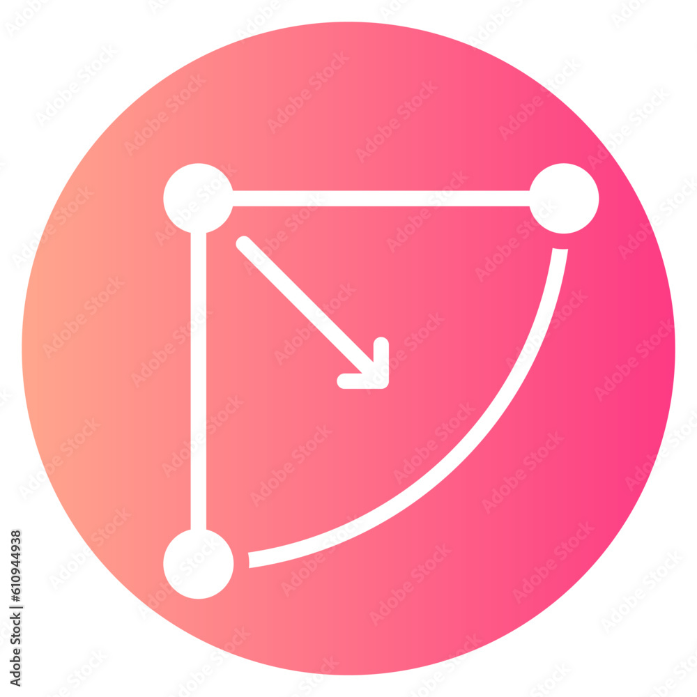 radius gradient icon