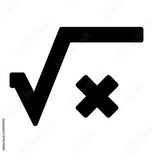 square root glyph icon