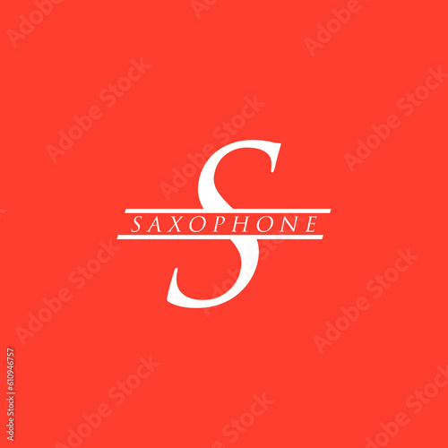 RED OR PINK S FOR SAXOPHONE LOGO VECTOR FOR COMPANY, BRAND, BUSINESS, AND OTHER