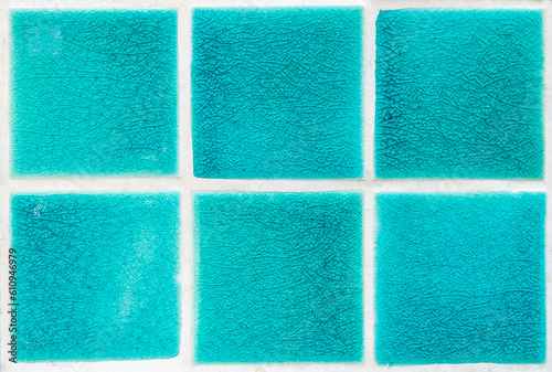 Abstract blurred blue tile with crack texture background, wall tile design
