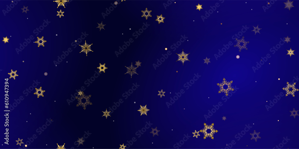 Gold Falling Snowflakes seamless pattern. Gold Falling Snowflakes seamless pattern.
