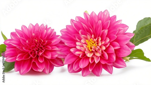 Dahlia flowers the tuberous garden plant isolated on white background with clipping path  generative ai