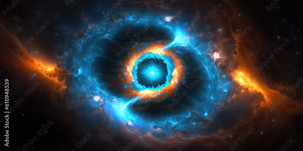 Neutron star. Digital art. Generative AI. Neutron star. Digital art. Generative AI.