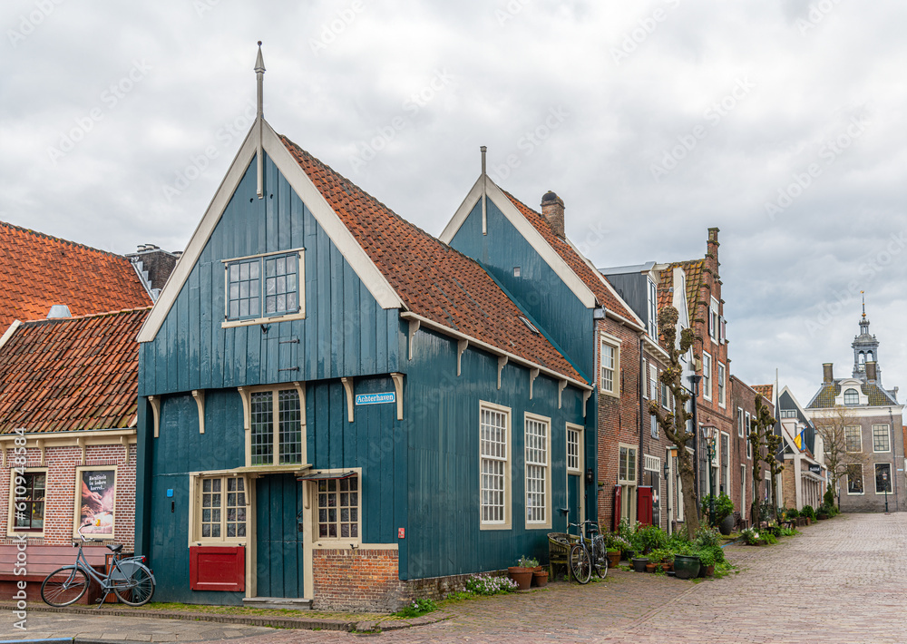 The Achterhaven 105 building is one of the oldest wooden buildings in the city of Edam, Netherlands.  The building may have been built before 1500. 